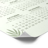 2026カレンダー ボホ フラワール さや色 ポスター (角)