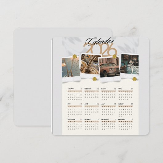 2026カレンダー 招待状 (正面/裏面)