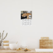 2026カレンダー、月曜日やる気 - オフィスで楽しい猫 ポスター (キッチン)