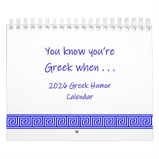 2026ギリシャ語のユーモアのカレンダー カレンダー (カバー)