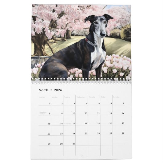 2026グレイハウンズ カレンダー (3月 2026)