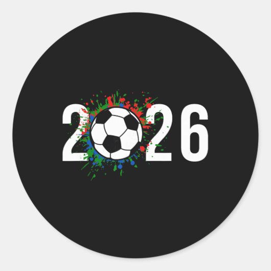 2026サッカーゲーム年選手コーチファン ラウンドシール (正面)