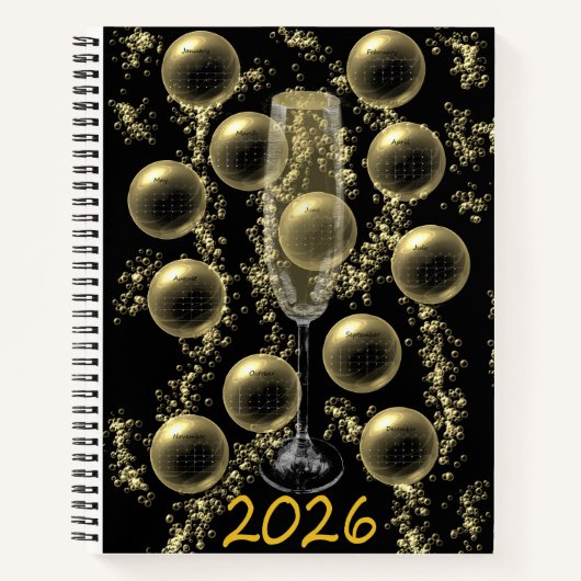 2026シャンパンカレンダー ノートブック (正面)