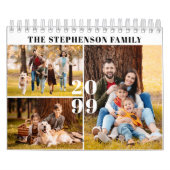 2026シンプルカスタム写真コラージュ4/月 カレンダー (カバー)