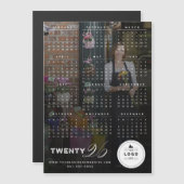 2026シンプルタイポグラフィカレンダー磁気カード (正面/裏面)
