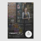 2026シンプルタイポグラフィカレンダー磁気カード (正面)