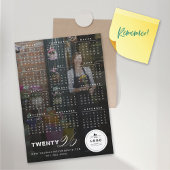 2026シンプルタイポグラフィカレンダー磁気カード