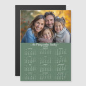 2026シンプルモダングリーンホリデー写真カレンダー (正面/裏面)