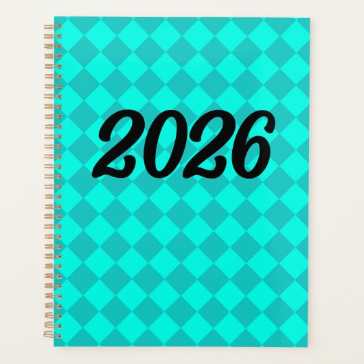 2026ティール（緑がかった色） プランナー手帳 (正面)