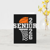 2026バスケットボールシニア26選手チームの卒業生のクラス カード (黄色い花)