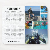 2026パーソナライズされたカレンダー6フォトカスタム色 マウスパッド (正面)