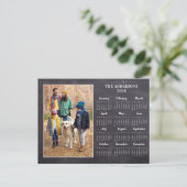 2026パーソナライズされたChalkboardフォトカ素朴レンダー シーズンポストカード (スタンド正面)