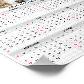 2026パーソナルファミリーコラージュカスタムフォトカレンダー ポスター (角)