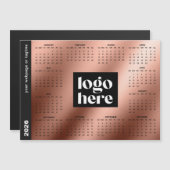 2026ビジネスロゴバラ金ゴールド通年カレンダー (正面/裏面)