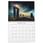 2026ビジョンの次元4 Surreal Landscape カレンダー (2月 2026)