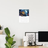 2026ファンタジーコテージフルイヤーウォールカレンダー ポスター (ホームオフィス)