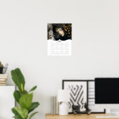 2026ファンタジーレディーキャットフルイヤーウォールカレンダー ポスター (ホームオフィス)