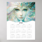 2026ファンタジーレディーフルイヤー年のウォールカレンダー ポスター (正面)