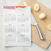 2026フォークアートコテージコアアップルパイカレンダー キッチンタオル (四つ折り)