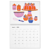 2026フォークアートコテージコアグラニコア伝統的 カレンダー (3月 2026)