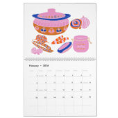 2026フォークアートコテージコアグラニコア伝統的 カレンダー (2月 2026)