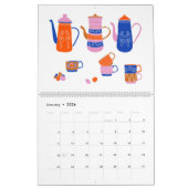 2026フォークアートコテージコアグラニコア伝統的 カレンダー (1月 2026)