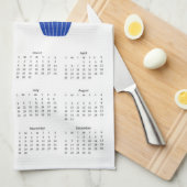 2026フォークアートコテージコアケーキベーキングカレンダー キッチンタオル (四つ折り)