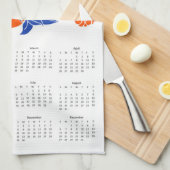 2026フォークアートコテージコアジャムシザーズのカレンダー キッチンタオル (四つ折り)