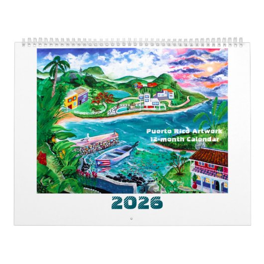 2026プエルトリコのアートワーク カレンダー (カバー)