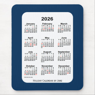 2026ホリデーポリスボックスブルーカレンダーバイジャン マウスパッド