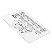 2026ホワイトエレファントカレンダーby Janz 4x6マグネット マグネット (右側)