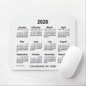 2026ホワイトスモークカレンダーby Janz Mouse pad マウスパッド (マウス)