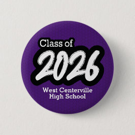 2026ボはっきりしたタンの紫ブラシクラス 缶バッジ