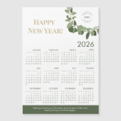 2026モダンリースロゴはこちらカレンダー緑 (正面)