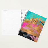 2026モダン年モノグラム黒金ゴールドエレガント事務所 プランナー手帳 (ディスプレー)