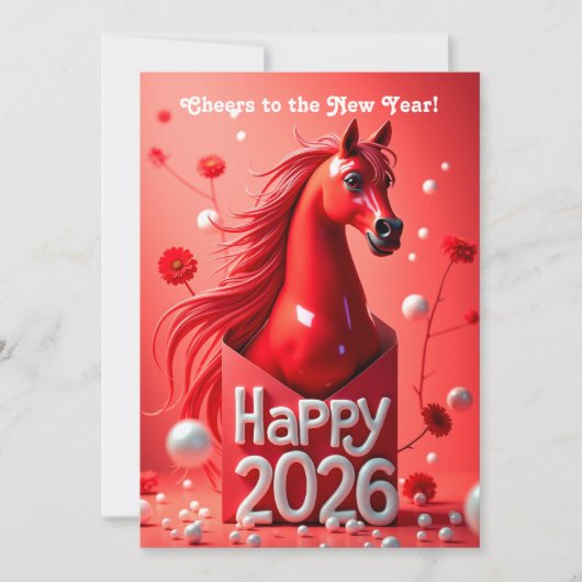 2026中国の年明け 招待状 (正面)