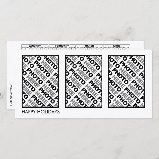 2026予定表3枚の写真カードを追加 (正面/裏面)