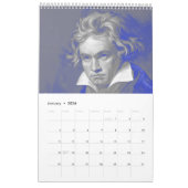 2026作曲家ポートレート – ブルー&グレーのシンフォニー カレンダー (1月 2026)