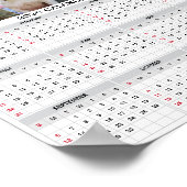 2026写真パーソナライズされたカレンダー ポスター (角)