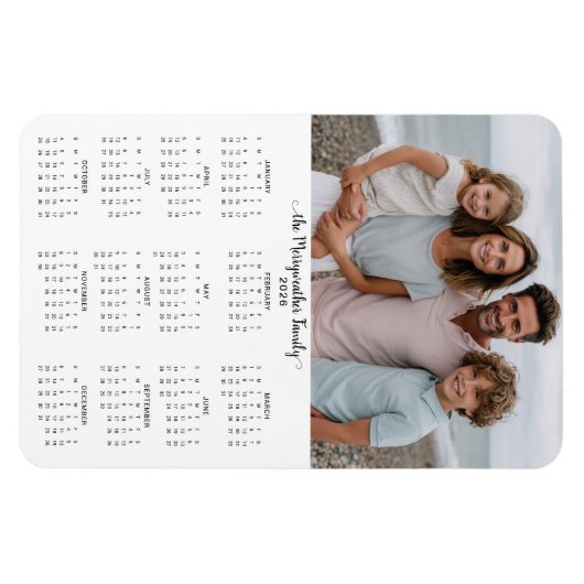 2026写真モダンカパーソナライズされたレンダー マグネット (横)