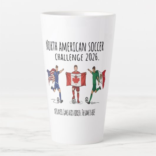 2026北米サッカーチャレンジ団結 カフェラテマグ (正面)