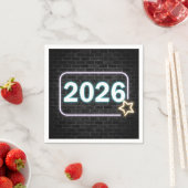 2026卒業ネオンサインレンガ スタンダードカクテルナプキン (インサイチュ)