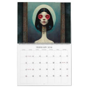 2026奇数カントリー2超現実美術カレンダー カレンダー (2月 2026)