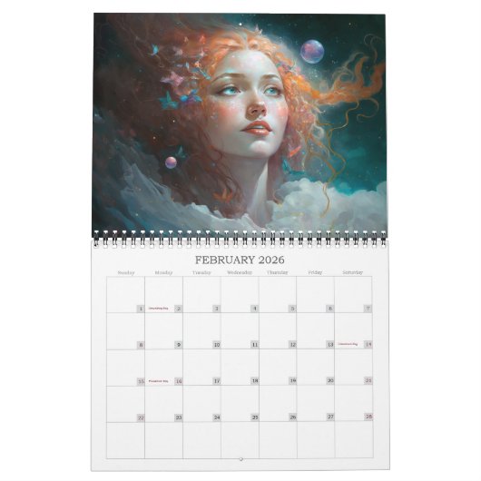 2026妖精の国ワールド2ファンタジーアートカレンダー カレンダー (2月 2026)