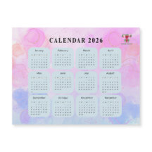2026婦人科カレンダーマグネット（カスタムロゴ可能）