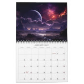 2026宇宙空間の風景Sci-Fi カレンダー (1月 2027)