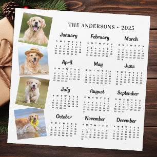 2026家族パーソナライズされたペット犬の写真カレンダー
