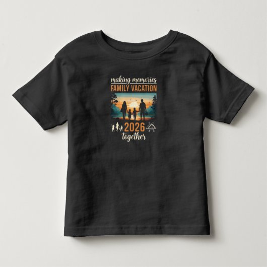 2026家族旅行の思い出をともに トドラーTシャツ (正面)