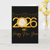 2026年あけましておめでとう カード (黄色い花)