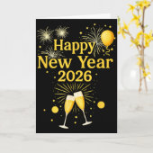 2026年あけましておめでとう カード (黄色い花)